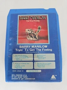 Barry Manilow Trying' To Get The Feeling Vintage 8-Track Tape Album Blue - Foto 1 di 4