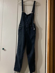 Kancan Woman's Black Overalls Pockets Adjustable Straps Size Medium - Picture 1 of 7
