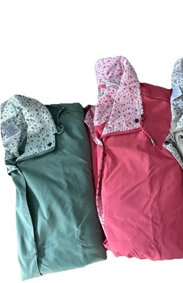Abrigo cortavientos chaqueta impermeable Blair vintage para mujer 2XL verde rosa o tostado nuevo sin etiquetas Foto 1 de 4
