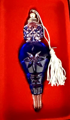 IOB 2000 LENOX Color Gemas Azul Plomo Completo Cristal Adorno de Navidad Alemania Usado en Excelente Condición Foto 1 de 4