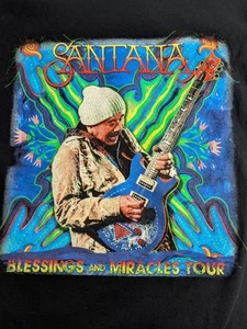 Maglietta Santana Benedizioni e Miracoli 2022 Piccola Nera Concerto Merch ufficiale - Foto 1 di 7