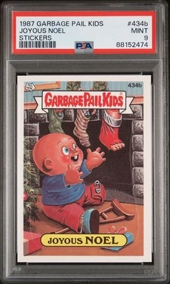 PSA 9 MINT 1987 Topps Garbage Pail Kids JOYOUS NOEL #434b Series 11 Sticker Card - Image 1 of 2
