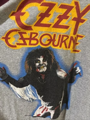 Vintage 80s Ozzy Osbourne Diary of a Madman Raglan T-Shirt Size large - Image 1 of 4