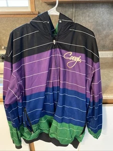 Rare! Vintage! COOGI Jacket Men’s XXL Colorblock Striped Mesh Lined Full Zip - Picture 1 of 18
