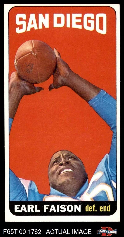 1965 Topps #158 Earl Faison Chargers SHORT-PRINT Indiana 7 - NM - Image 1 of 1