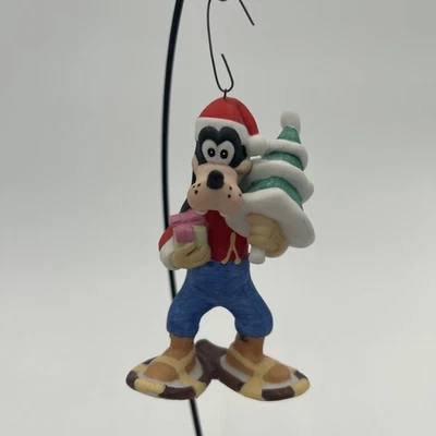 Boneco vintage Disney Taiwan pateta cerâmica enfeite de árvore de Natal 4" - Imagem 1 de 4