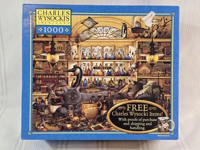 NEW Cats Of Charles Wysocki Americana 1000 Puzzle Elmer And Loretta SEALED - Image 1 of 4