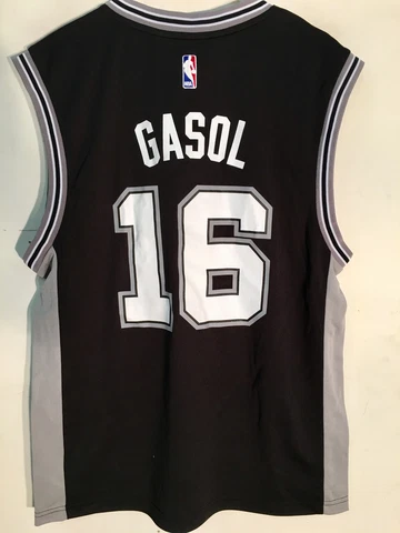 Adidas NBA Jersey San Antonio Spurs Pau Gasol Black sz 2X Cover