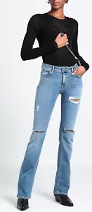 HAIKURE Denim pants Blue distressed high waisted jeans Sz 32 made Italy NWT$281m - Picture 1 of 9