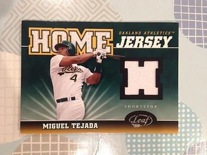 2005 (ATHLETICS) Leaf Home/Road Jersey #11H Miguel Tejada H Jersey - Picture 1 of 2
