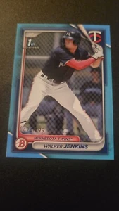 2024 Bowman #45 Walker Jenkins Aqua paralelo 424/499 gemelos - Imagen 1 de 6