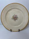Rare Rorstrand Plate with Yellow Embossed Rim and Flower Vase Center