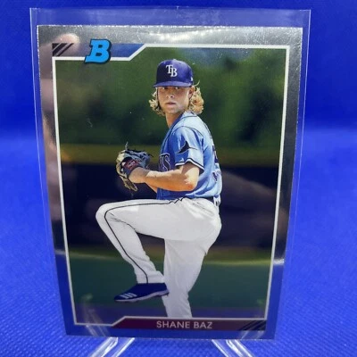 2020 Bowman Heritage Chrome Prospects SHANE BAZ TAMPA BAY RAYS #92CP-SB - Image 1 of 2