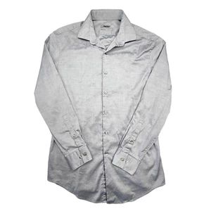 DKNY Shirt Men's Size M 15.5 32/33 Grey Slim Fit Button Up Long Sleeve Mens Wear - Picture 1 of 13