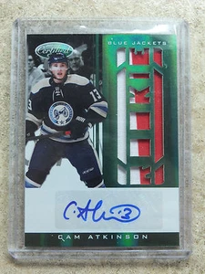 11-12 Panini Certified Rookie Emerald Green Auto RC Jersey CAM ATKINSON /5 - Picture 1 of 1