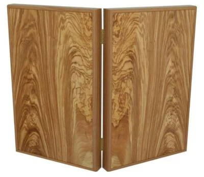 Manopoulos Olive wood 19" Backgammon set - Handmade in Greece - Olive wood chips - Image 1 of 4