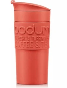 Nuova Tazza da Viaggio Sottovuoto Bodum 0,35L Acciaio Inox Isolata Tazza da Tè Caffè Rossa - Foto 1 di 5
