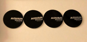 4pcs Advan Racing Black Rim Stickers Wheel Center Stickers Hub Stickers 45mm
