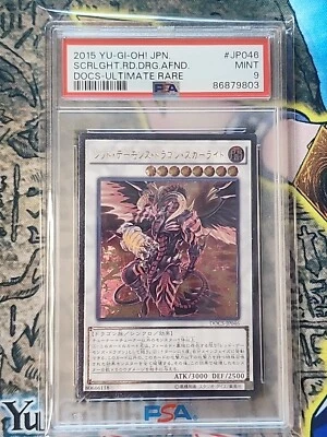 YuGiOh PSA 9 Scarlight Red Dragon Archfiend Ultimate Rare DOCS-JP046 Japanese - Image 1 of 2