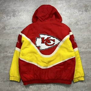 VTG 90s NFL Kansas City CHIEFS APEX ONE AUTHENTIC PRO LINE PUFFER JACKET SIZE XL - Picture 1 of 11