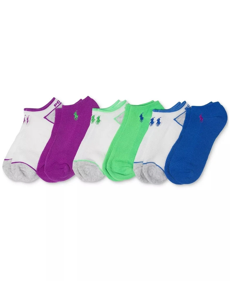 POLO RALPH LAUREN женщин 6-Pk. Носки низкого покроя поп-музыка смешанного цвета - Изображение 1 из 1