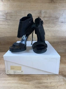 Camilla Skovgaard Black Harness Sandal Stiletto Heels 40 US 10 - Picture 1 of 11