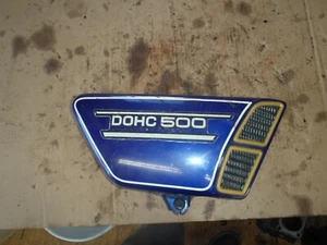 1973-74 Yamaha TX500 Blue DOHC Right Side Cover Frame Cover - Picture 1 of 6