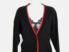 Tail Women's Black/Pink Long Sleeve Golf/Tennis Cardigan Sweater Size Medium