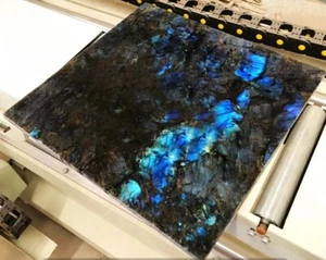 Labradorite Stone Square Table Top home Decor Custom To Made Farmhouse Deco Gift - Picture 1 of 7