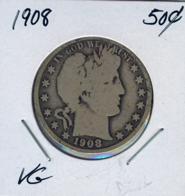 1908 Silver Barber Half Dollar G -  Quality Sku: Bar-50 #35 - Image 1 of 2