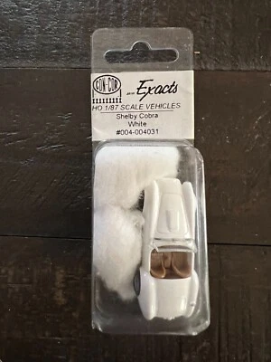 CON-COR 004031 Shelby Cobra in WHITE - model is PLASTIC - HO 1:87 scale NEW - Image 1 of 2
