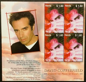 NEVIS DAVID COPPERFIELD STAMPS SHEET OF 4 MNH 2000 MAGICIAN MAGIC MYSTERY - Picture 1 of 1
