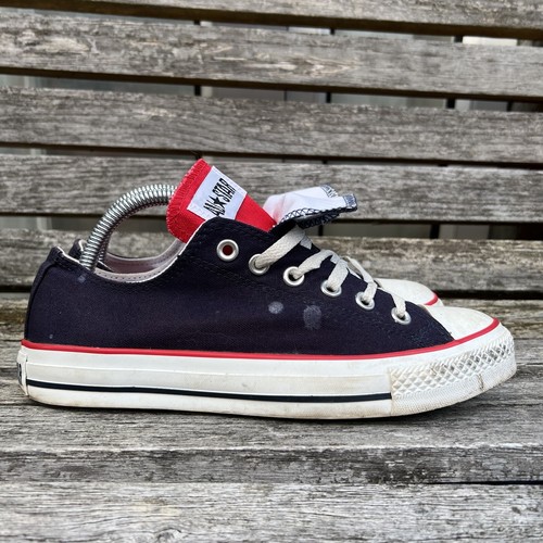 Scarpe da ginnastica Converse Chuck Taylor All Star doppia lingua nero rosso UK 6 EU 39