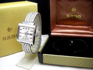 RADO Manhattan Automatic Watch Original Steel Band 18cm 7in Vintage 34mm x 40mm - Picture 1 of 3