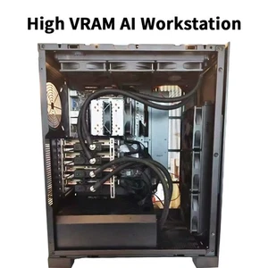 4x AMD Radeon Instinct Mi50 32G+i9 Supermicro 2200W Deep Learning AI GPU Server - Picture 1 of 2