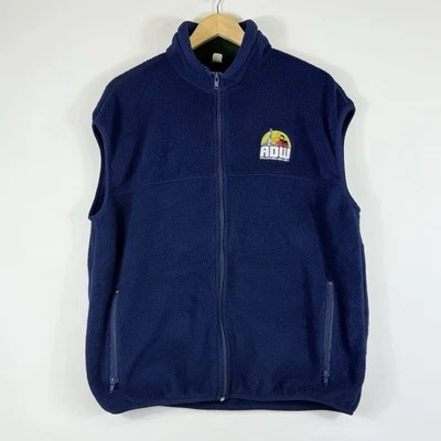 Alaska Drilling & Wells BP Mens XL Blue Fleece Logo Workwear Vest Jacket - Image 1 of 4