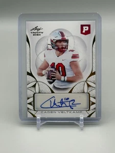 2023 AUTOGRAPHED CADEN VELTKAMP FAU OWLS QB1 LEAF TRINITY #BA-CV1 (RC, AU, SSP) - Picture 1 of 2