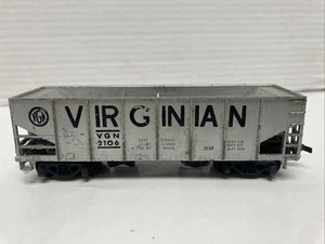 Vintage Silver Tyco Virginian VGN 2106 Operating Hopper Dump Coal HO Scale Rough - Picture 1 of 17
