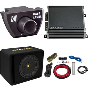 Kicker 12 Inch Comp Bass Package 50VCWC124 with 46CXA4001, Bass Knob and 47VK... - Picture 1 of 9