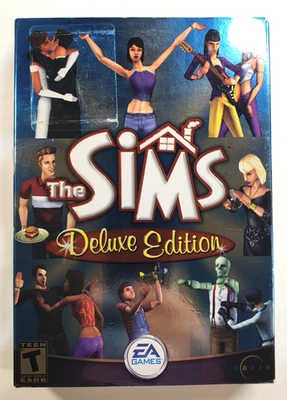 The Sims: Deluxe Edition (PC, 2004, 2-Disc Set) Computer Game CIB Complete - Image 1 of 4