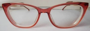 ENTOURAGE OF 7 FLORA 51-17 140 Pink & Rose Gold Metal Cateye Frames Eyeglasses - Picture 1 of 5