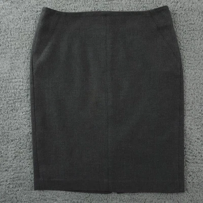 Ann Taylor LOFT юбка женщин 10 серый карандаш с подкладкой колена карьера офис эластичной - Изображение 1 из 4