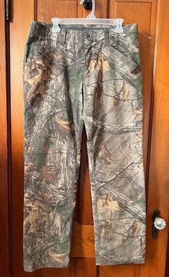 Under Armour Realtree Camo Early Season Hunting Pants 36x32 Loose Fit Bowhunting - Image 1 of 4