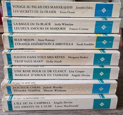 Lot de 7 livres Harlequin Série Blanche des années 90 - Photo 1/4