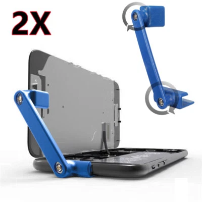 2X Universal 360° Rotation Adjustable LCD Screen Phone Clamp Repair Holder Clips - Image 1 of 4