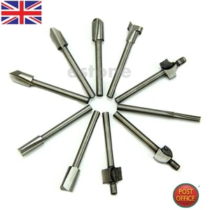 10 stück Shank HSS Router Dremel Rotation Holzbearbeitung Bohrer Bits Set 0.3cm - Bild 1 von 1