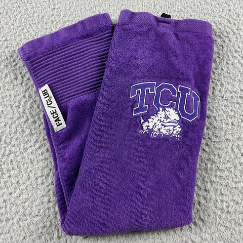 TCU Texas Christian University Golf Towel Purple Horned Frogs Logo Cover