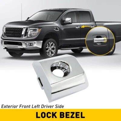 PARA NISSAN TITAN XD 2016 2017 2018 MANIJA DE PUERTA DEL CONDUCTOR IZQUIERDO LLAVE BISEL CUBIERTA EMBELLECEDOR Foto 1 de 4