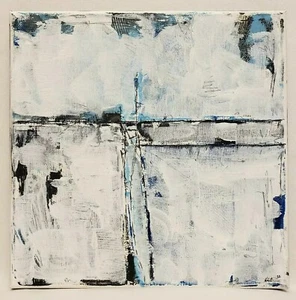 No.457 Original Abstract Modern Minimal Textured Painting/ Canvas By K.A.Davis - Picture 1 of 12