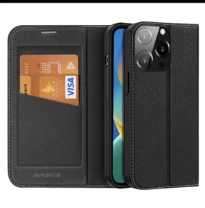 DUX DUCIS Skin X Flip Wallet Case for Apple iPhone 14 Max. Black.magnetic Sheet - Picture 1 of 10
